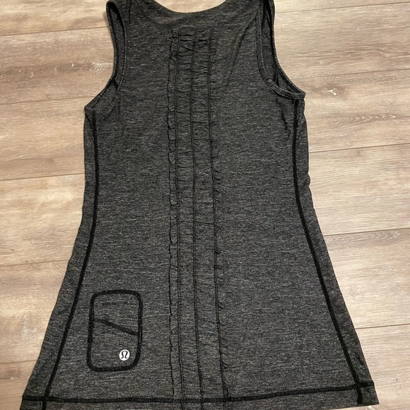 Lululemon Athletica run free tank Heathered black/grey size 4 - Picture 5 of 6